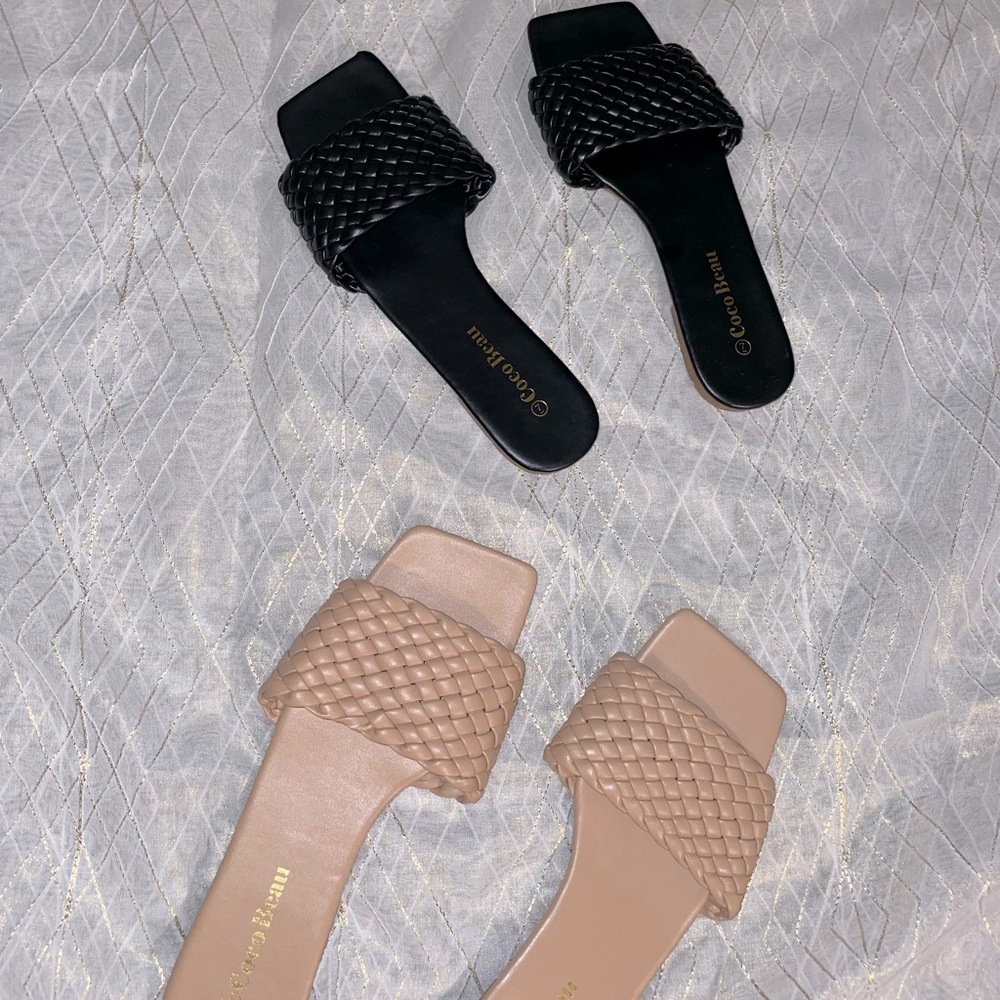 👡 TAN & BLACK SANDALS 🖤